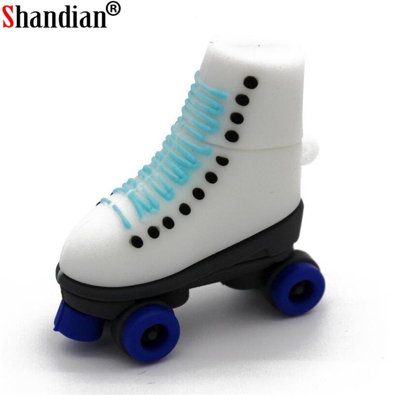 SHANDIAN patines Pen Drive USB pendrives genuino 4GB 16GB 32GB 64GB patines de rodillos zapatos USB flash disco memoria stick
