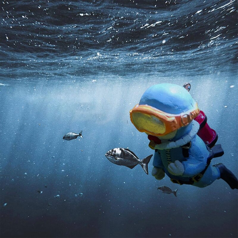 A9LB Aquarium Resin Ornaments Floating Diver Decorations Betta Fish Tank Accessories Landscape Decor 2.55x1.18x1.37 Inches