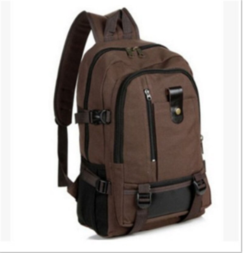 Mochila masculina de lona vintage, mochila masculina feita em lona com grande capacidade de viagem, bolsa para escola e laptop 2020: E