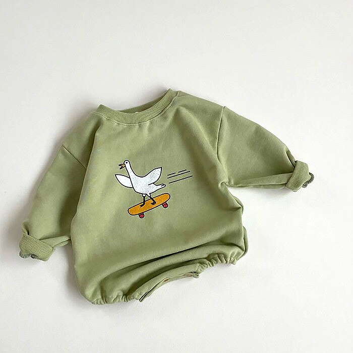 5127 -né bébé body automne Skateboard oie Onesies bébé fille une pièce vêtements à manches longues bébé garçon combinaison