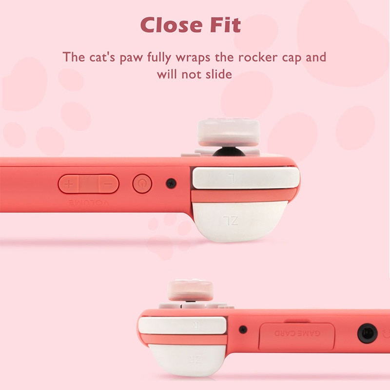 Jelly cat claw switch thumb grip cap joycon joystick cover shell rocker caps lite handle case for nintendo switch tilbehør