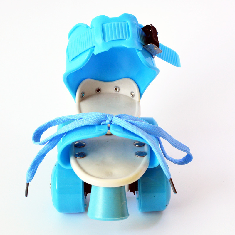 Children Two Lines Roller Skates Double Row 4 Wheel Skating Shoes Adjustable Size Sliding Slalom Inline Skates For Kid