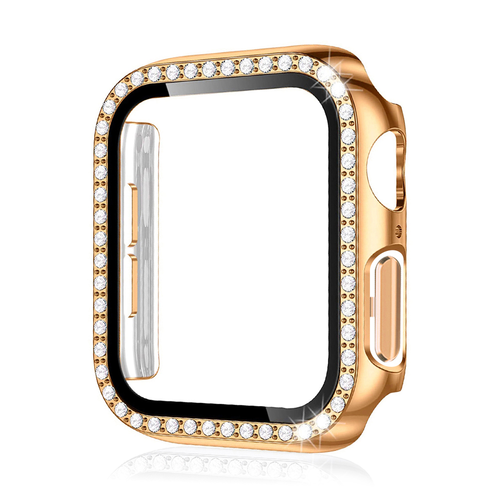 Apple Watch 10 Series Single Row Diamond Case Full Cover Watch Protective Cover Iwatch Series 42MM 46MM Apple Watch Case: black / 7 Inches & Above