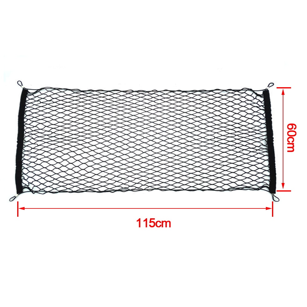 115x60cm Car Back Rear Trunk Storage Cargo Luggage Nylon Elastic Mesh Net Holder Car Accessories For RV Cmaper Truck Bus Van