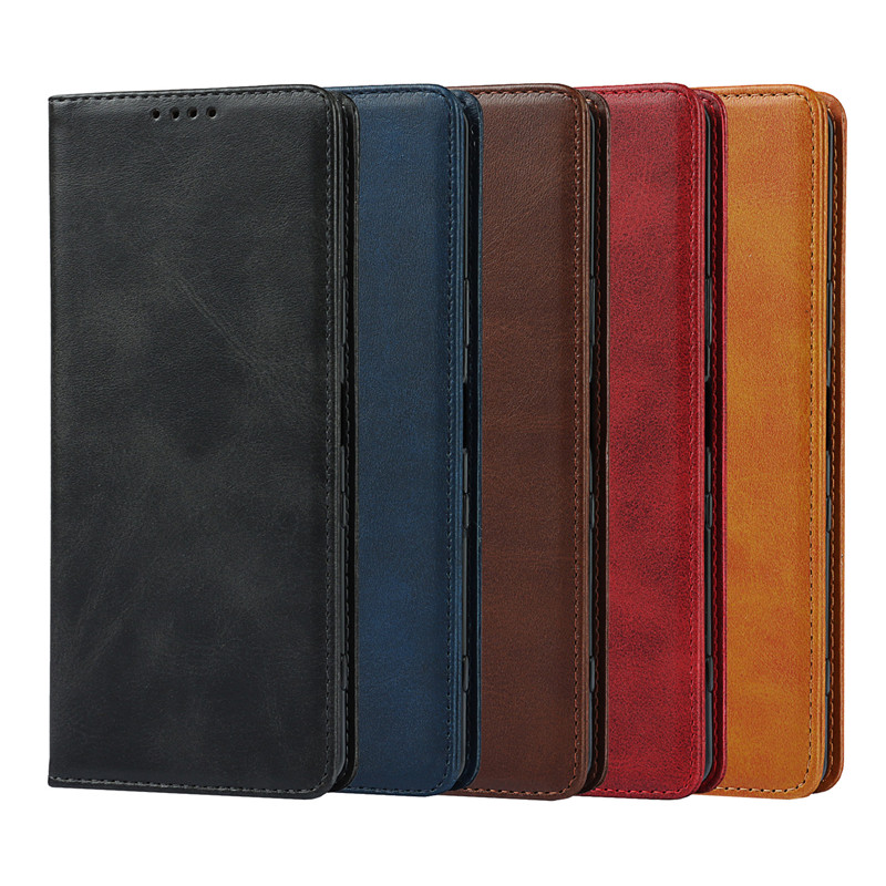 Skórzane etui do Sony Xperia 1 III etui z klapką etui na karty magnetyczne przyciąganie pokrywy skrzynka dla Sony Xperia 1 II portfel etui