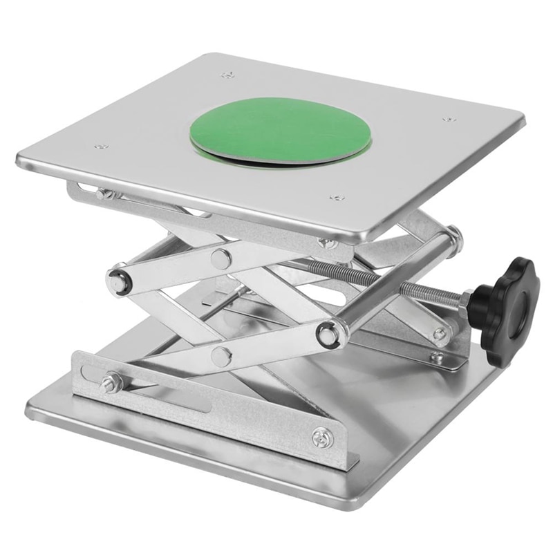 Nuovo In Acciaio Inox Piattaforma di Sollevamento di Laboratorio Del Basamento Lab Martinetti Scissor Stand Rack 200x200x280mm Laboratorio Regolabile-Di sollevamento Della Piattaforma: Default Title