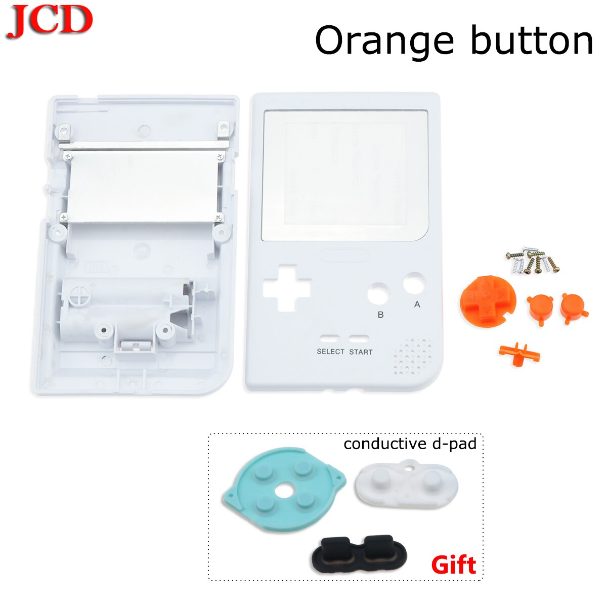 JCD Full Case Cover Housing Shell Replacement for Gameboy Pocket Game Console for GBP Case with Buttons conductive d-pad