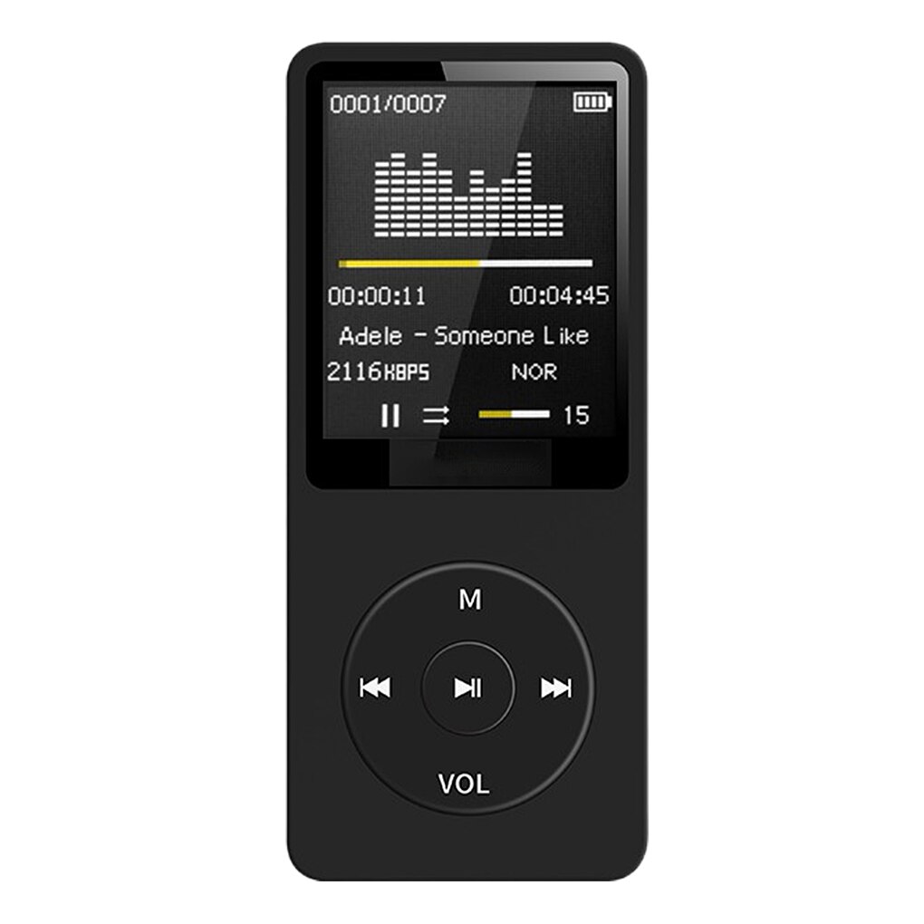 Portable MP3 Player 1.8 inch LCD Screen FM MP3 WAV Radio Video Hifi Player Games Movies E-Books Music Players Support SD Card