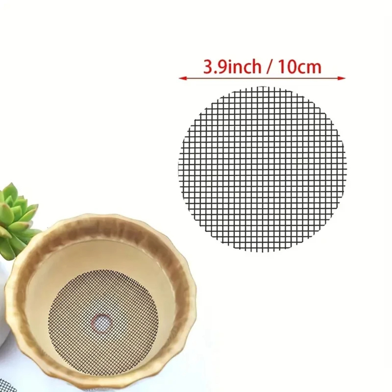 Pot Hole Mesh Pad Grid Round Drainage Hole Screen For Pot Bottom Prevent Soil Loss Bonsai Flower Plant Gardening Tools