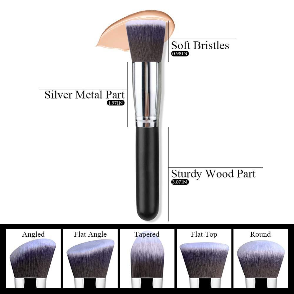Conjunto de brochas de maquillaje 10 Uds., brochas profesionales para base en polvo, sombra de ojos, cosmética, pelo sintético suave