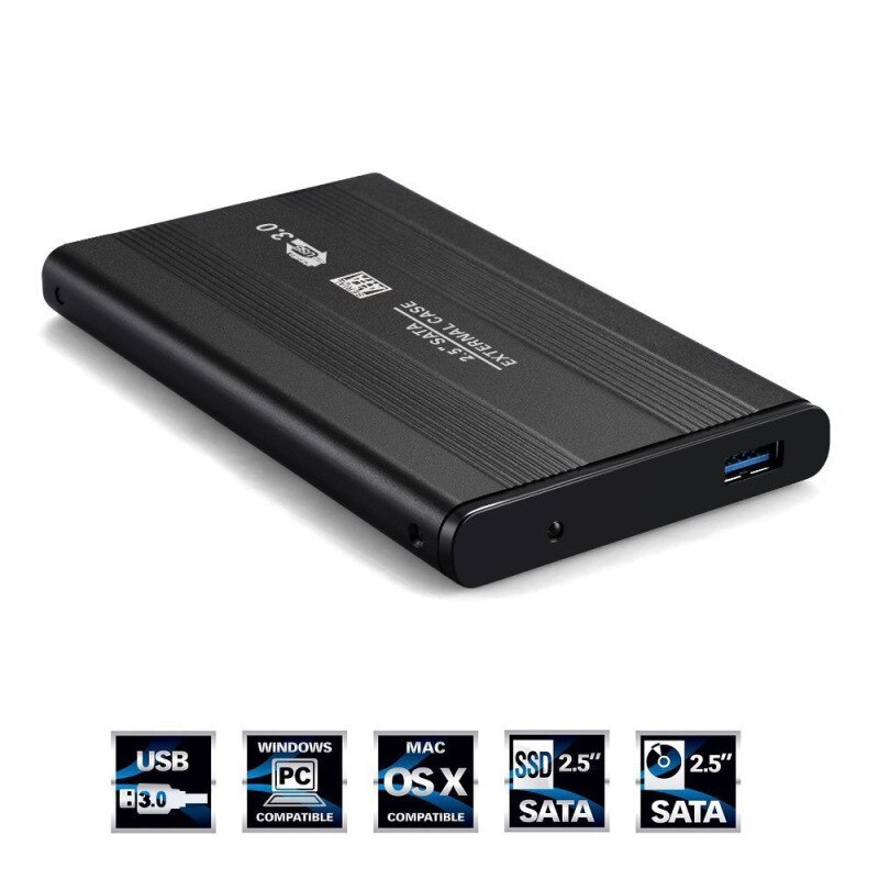 Caixa de disco rígido externo do caddy usb2.0 de sata3 de 2.5 polegadas