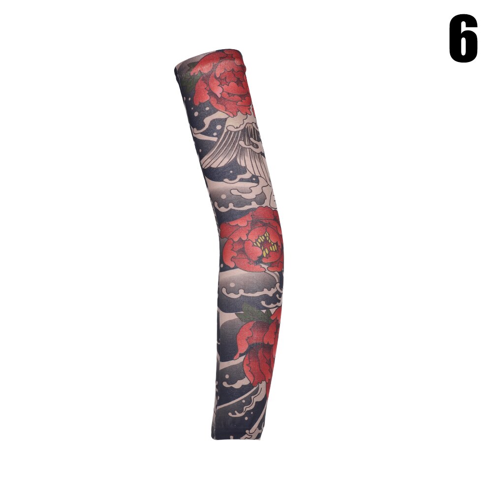 Tattoo Sleeve Arm Warmers Summer Print Mangas For Man Sleeve Seamless Summer Tattoo Stitched Outdoor Woman Riding Sleeve: 6