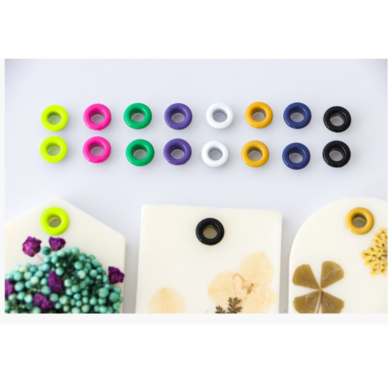 20pcs Colorful Grommets For Scented Wax Tablet Gasket Canvas Buckle Spray Metal Eyelets Rivets Sewing Accessories Candle Making