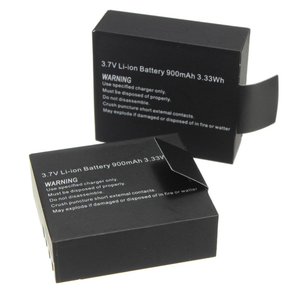 3.7V 900mAh Rechargeable Sports Action Camera Battery for SJCAM SJ4000 SJ5000 SJ6000 for SJCAM Sport DV Camera Bateria + Charger: 2 battery