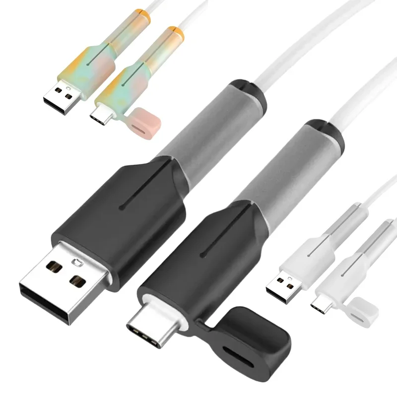 Enrouleur de câble de chargeur en Silicone souple, protecteur USB Type C, manchon de protection Anti-rupture pour Xiaomi Huawei OPPO VIVO, couverture de ligne de données