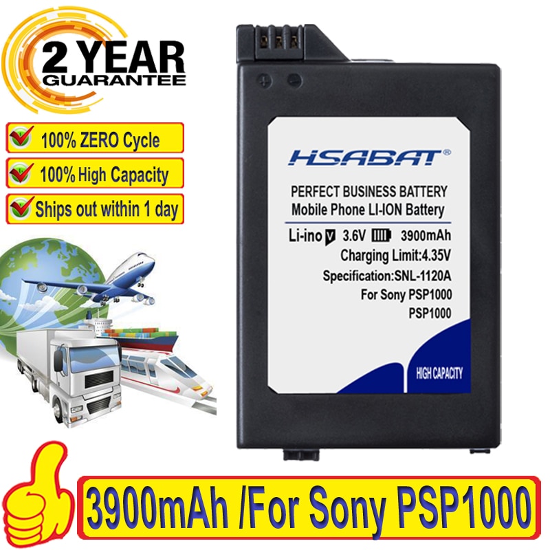 100% Originele Hsabat 3900 Mah Batterij Voor Sony PSP1000