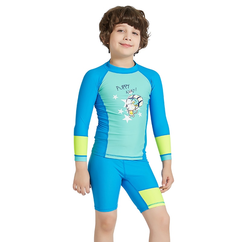 Ein Stück Kurzen Ärmeln Kinder Tauchen Anzüge Kinder Lycra UV Badeanzug Surfen Rash Guards Tauchen Neoprenanzüge für Jungen Mädchen