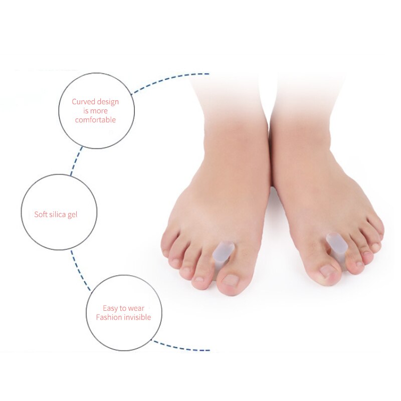 Uds de pie separador para dedos del pie ajustador de Hallux Valgus pedicura Corrector para juanete hueso dedo pulgar Valgus Protector de cuidado de los pies