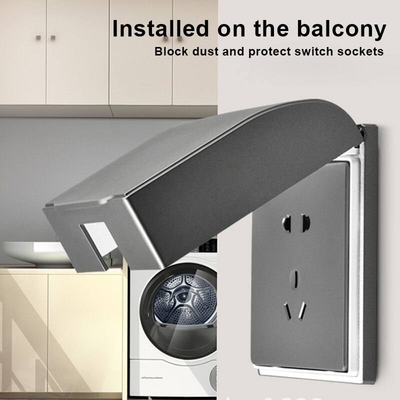 Socket Splash-proof Box Single Outlet Waterproof Cover Outdoor indoor Receptacle Protector KSI999