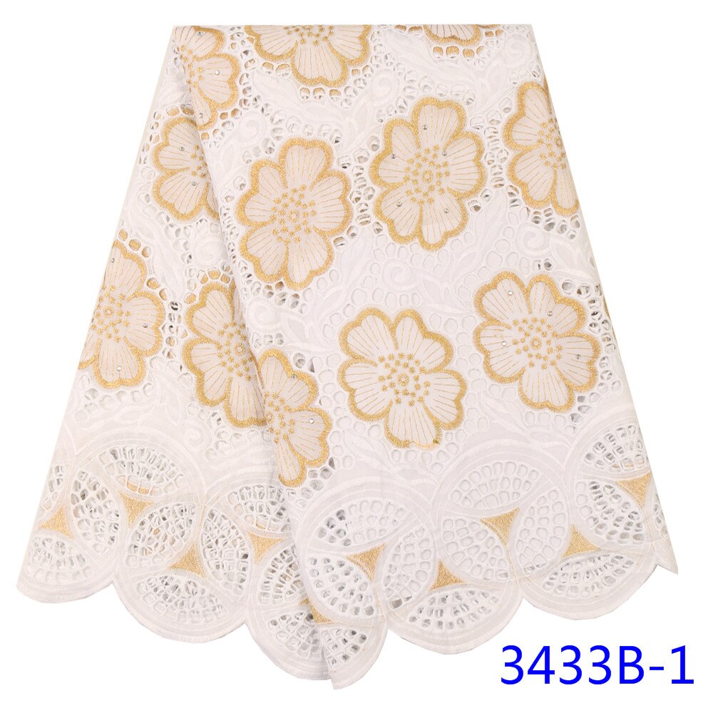 latest swiss voile lace african lace fabric nigerian lace fabrics for wedding tissu african broderie sewing YA3433B-1: Picture 1
