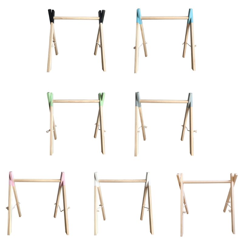 Nordic Eenvoudige Houten Pasgeboren Baby Fitness Rack Kids Zintuiglijke Ring-Pull Speelgoed Kinderen Kamer Decoraties Baby Gym Hout