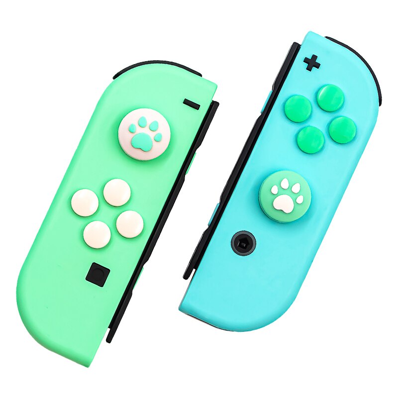 Thumb Stick Grip Cap ABXY Key Sticker Joystick Button Protective Cover Nintend Switch Joy-con Controller Skin Colorful Case: 11