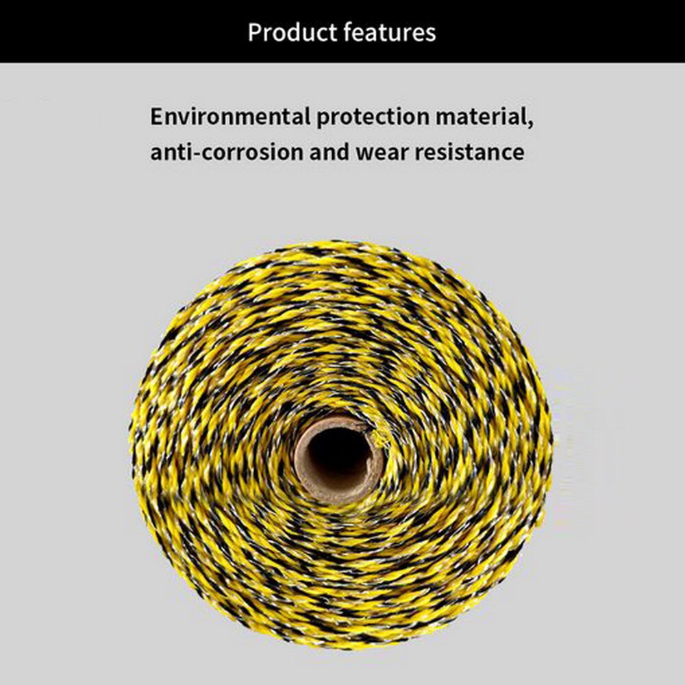 500M/Roll Portable Electric Fencing Poly Wire Rope Power Line Livestock Breeding Fence Farm Garden Animal Enclosure Tools