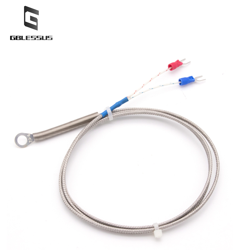 Hole Washer Thermocouple 6mm Inner Hole K/E Type Temperature Sensor Probe UT Terminal 1/5M Industrial Temperature Controller