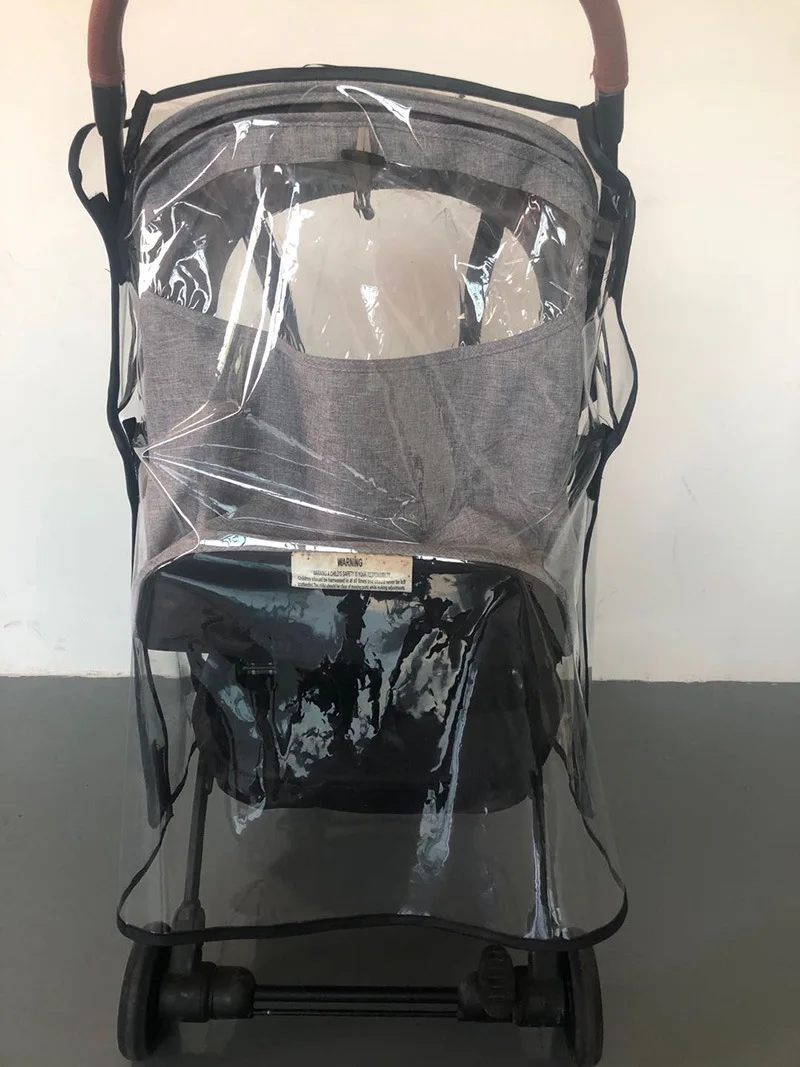 grande copertura antipioggia universale per passeggino auto per bambini tempo vento protezione solare trasparente traspirante carrello ombrello impermeabile accessori
