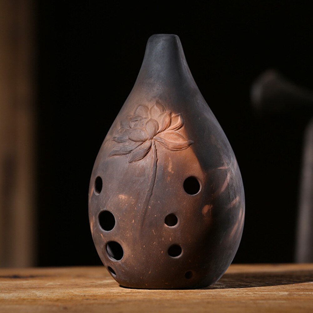 1PC Chinese Flute 10 Holes Xun Instrument Ceramic Ocarina Ancient Music Instrument for Beginners Artists Performers