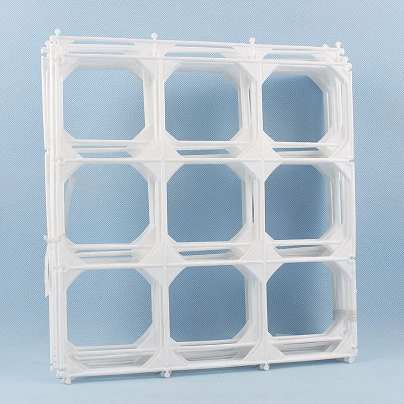 10Pcs White Square 9 Grids Balloon Plastic Square Holder Stage Background Large Mesh Wall Decoration
