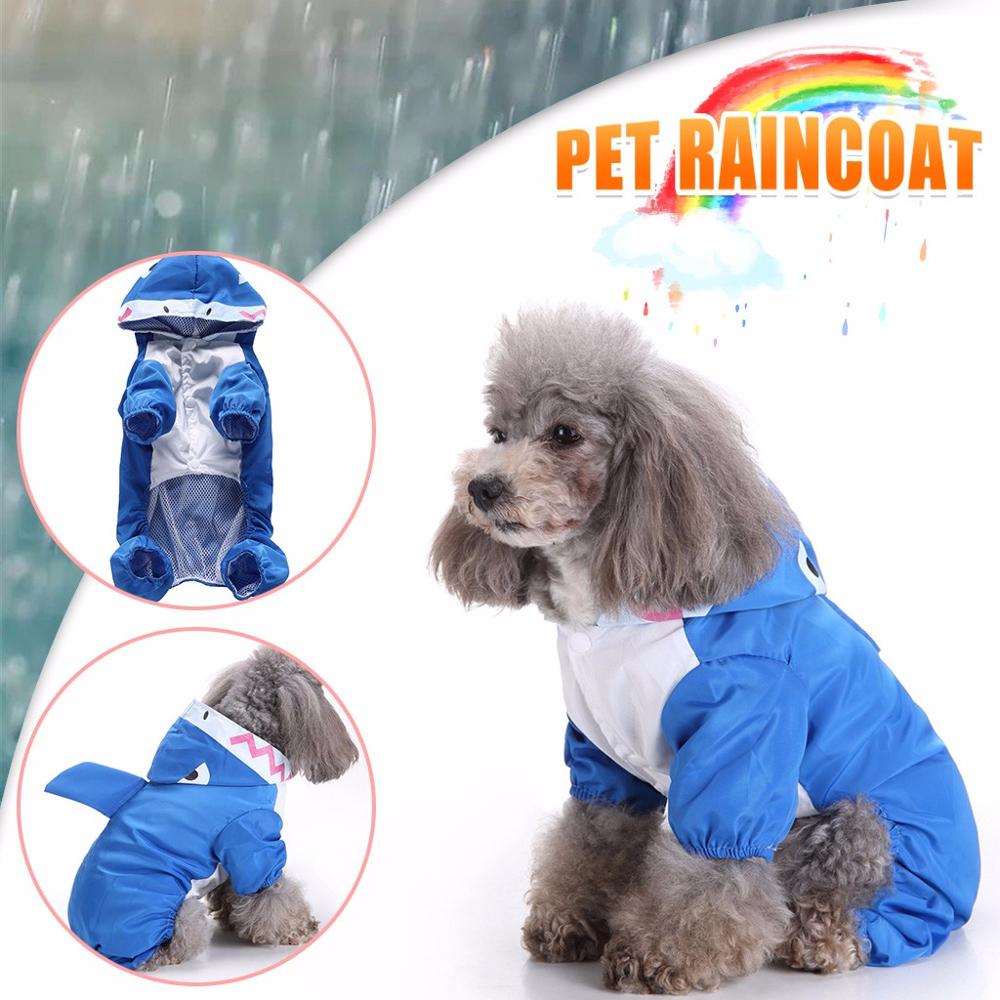 Grote Hond Regenjas Kleding Waterdicht Regen Jumpsuit Voor Grote Medium Kleine Honden Gouden Reflecterende Outdoor Huisdier Kleding Jas Blauw