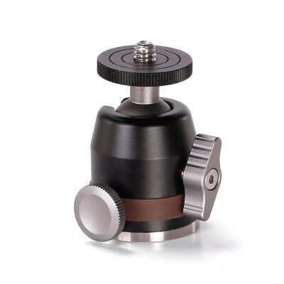 Cabeza de bola de trípode de aleación de aluminio CNC Mini cabeza de bola para Benro tripie ttable para luz Led para Monitor carga máxima 2,5 kg