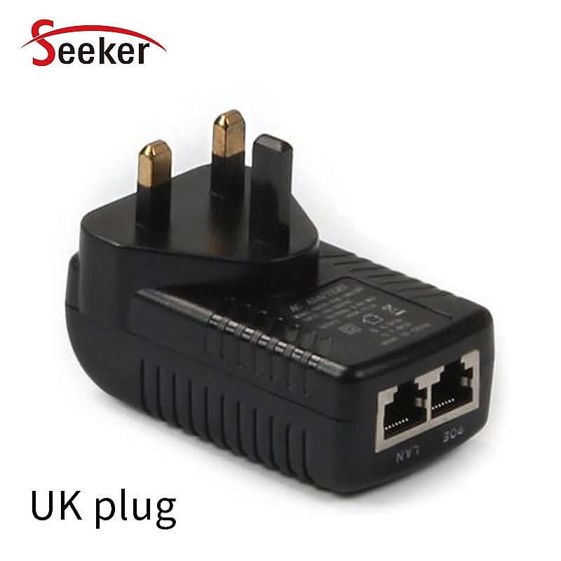 Seeker 48V DC 0.5A POE Injector for CCTV POE IP Camera POE Switch Ethernet Power Adapter EU/UK/US/AU plug Optional