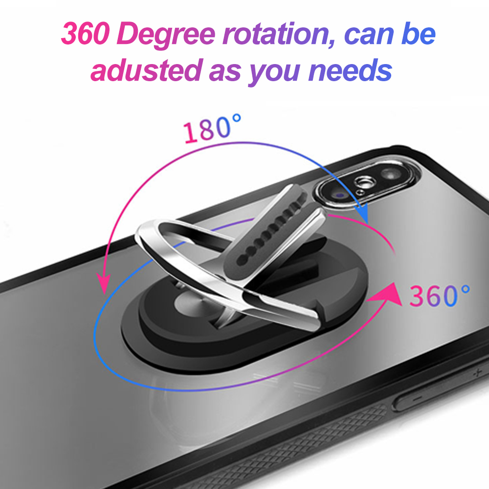 Besegad Multifunctionele Mobiele Telefoon Houder 360 Graden Auto Air Vent Grip Mount Stand Rotatie Magnetische Vinger Ring Telefoon Houder