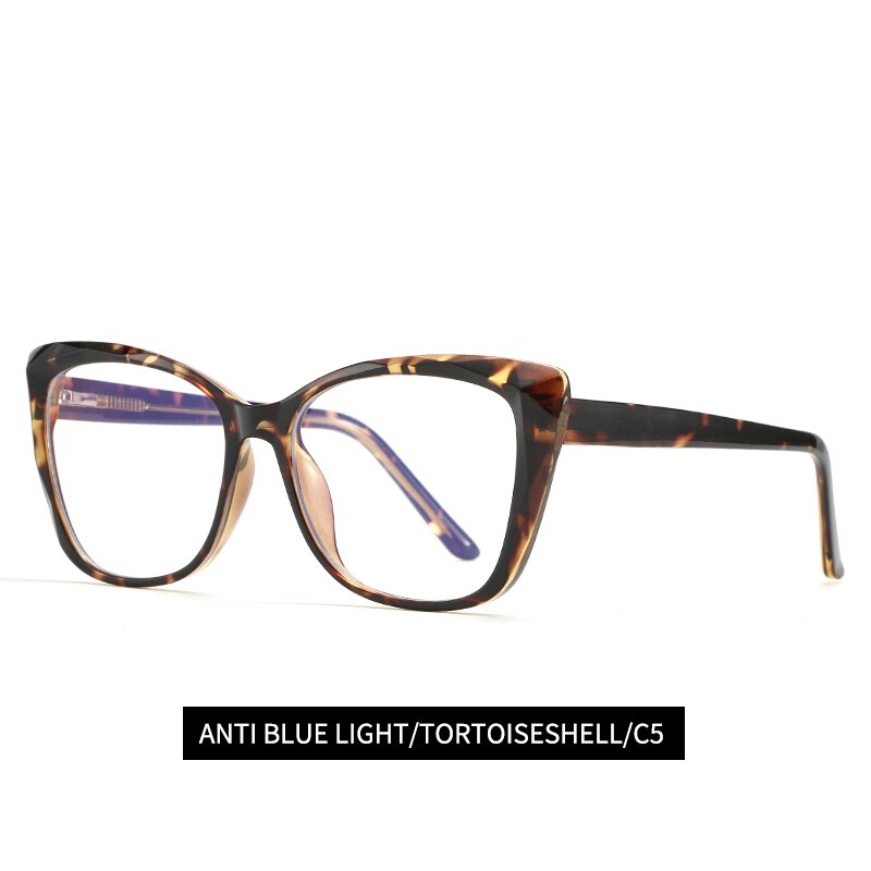 ¡Novedad de ! Gafas de ordenador Simvey con filtro de luz azul, lentes transparentes TR90, gafas de protección de luz azul grandes para mujer, gafas antiazules de gran tamaño: brown