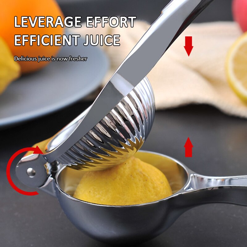 Pinza de limón Manual de acero inoxidable, exprimidor de zumo de fruta y naranja, dispositivo de cocina, exprimidor de frutas, accesorios de cocina,