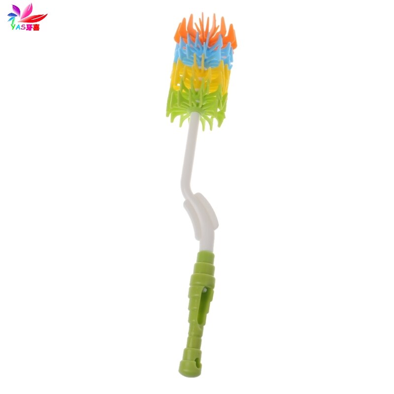 Arcobaleno 360 di Rotazione Del silicone Del bambino Biberon di Latte Pennello Tettarelle Da Biberon Strumento di Pulizia: Default Title