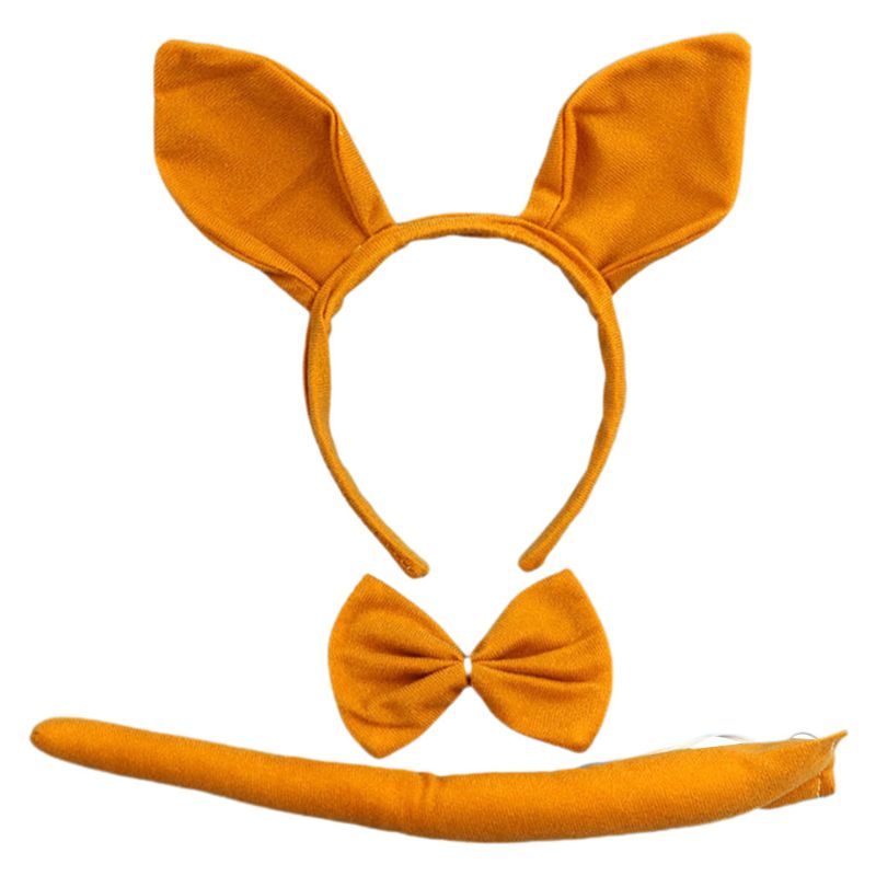 3 Pcs/set Cute Animal Kangaroo Headband Set Children Show Headdress Adult Role-playing Decoration Prop: Default Title