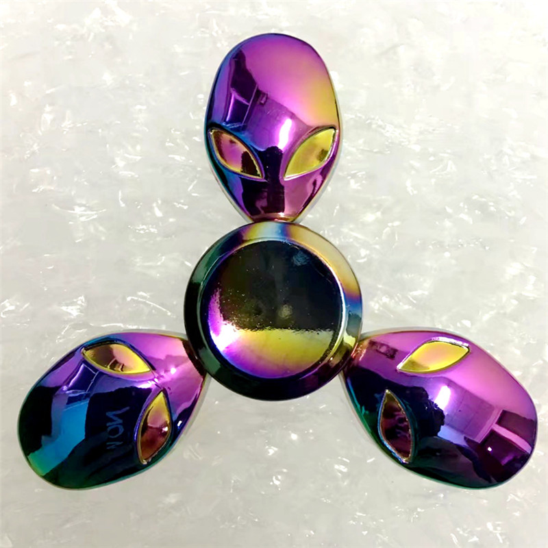 Space Alien ET Rainbow Colorful Fidget Spinner Hand Spinner For Better Focus Reduce Autism ADHD Stress Toys With Box