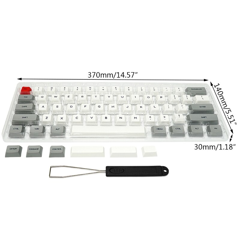 Keyset Keycaps - Double Shot PBT - for GK61 SK61 Mechanical Keyboard