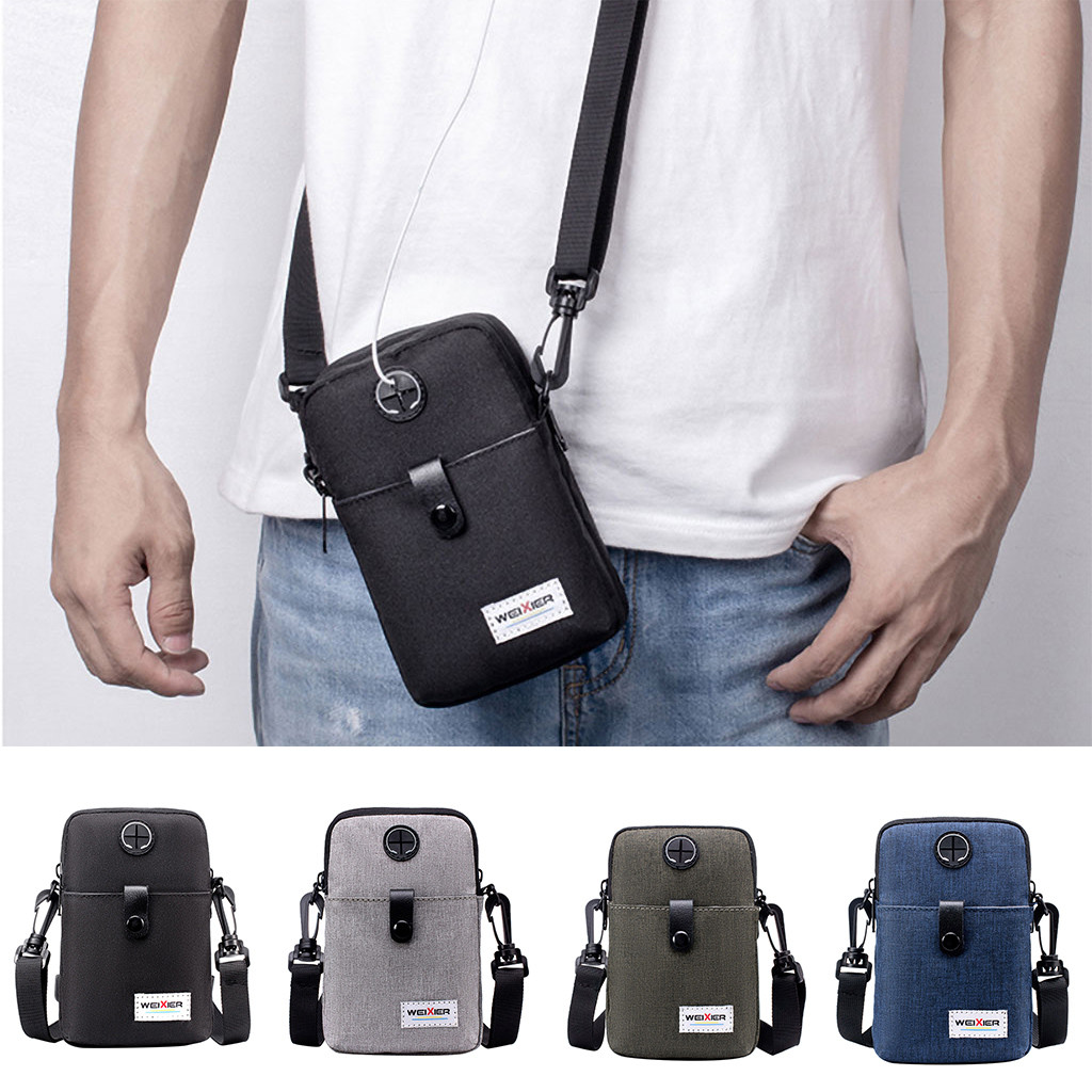 20# Men's Diagonal Mini Shoulder Multifunctional Mobile Phone Bag Outdoor Sports Bag Coin Bag Bolso Hombre Сумки