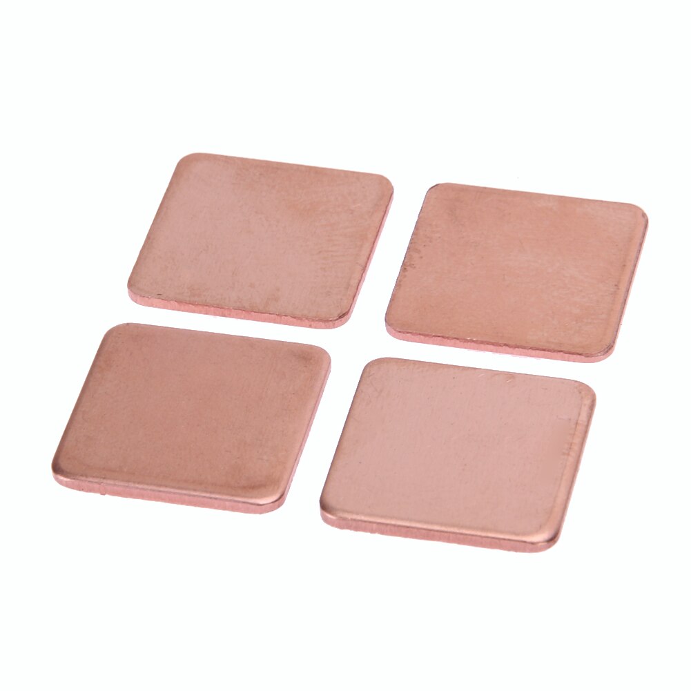 Disipador térmico de cobre puro para ordenador portátil, disipador de calor conductor de CPU GPU, 10 Uds., 15x15mm, 0,3/0,4/0,5/0,6/0,8mm