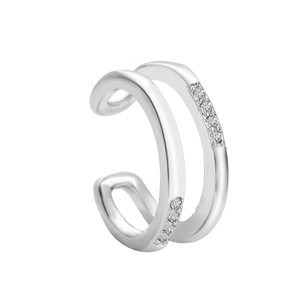 Gold Ear Cuff Cross Clip Earrings For Women Geometric C Shape Micro Pave Zircon Earrings Without Piercing Earcuff: 20