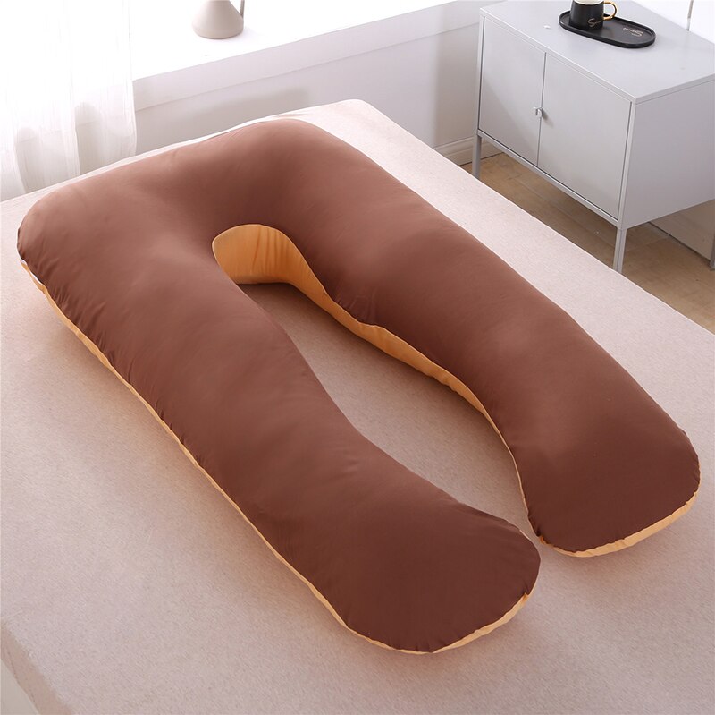 76*127cm graviditetspude pude sengetøj helkropspude gravid behagelig u-form sovestøttepuder vaskbare yyf 015: Yyf 015e-2-127 x 76cm