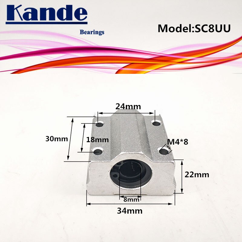 Kande Bearings 2pcs SC8UU SC8 UU Linear motion Bal... – Vicedeal