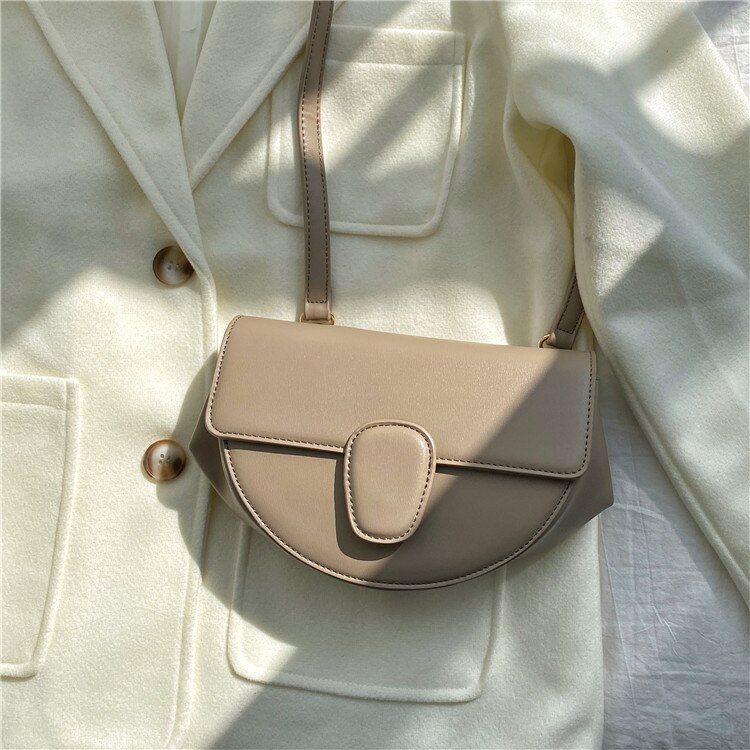 Frauen pu Leder shell Handtasche Weibliche Klappe Crossbody Umhängetasche Mädchen Casual Zipper Schulter Tasche Bolsa Feminina: Khaki