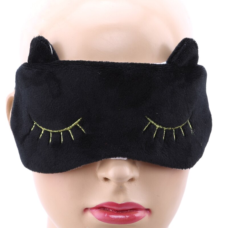 Lovely Cat Plush Sleep Rest Eye Mask Padded Shade Cover Travel Relax Aid Blindfolds