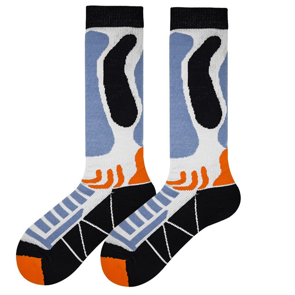 1 Paar Ski Sokken Wasbare Kunstmatige Wol Kleurrijke Winter Warme Thermische Lange Outdoor Sport Wandelen Stretchy Geurloos Snowboarden