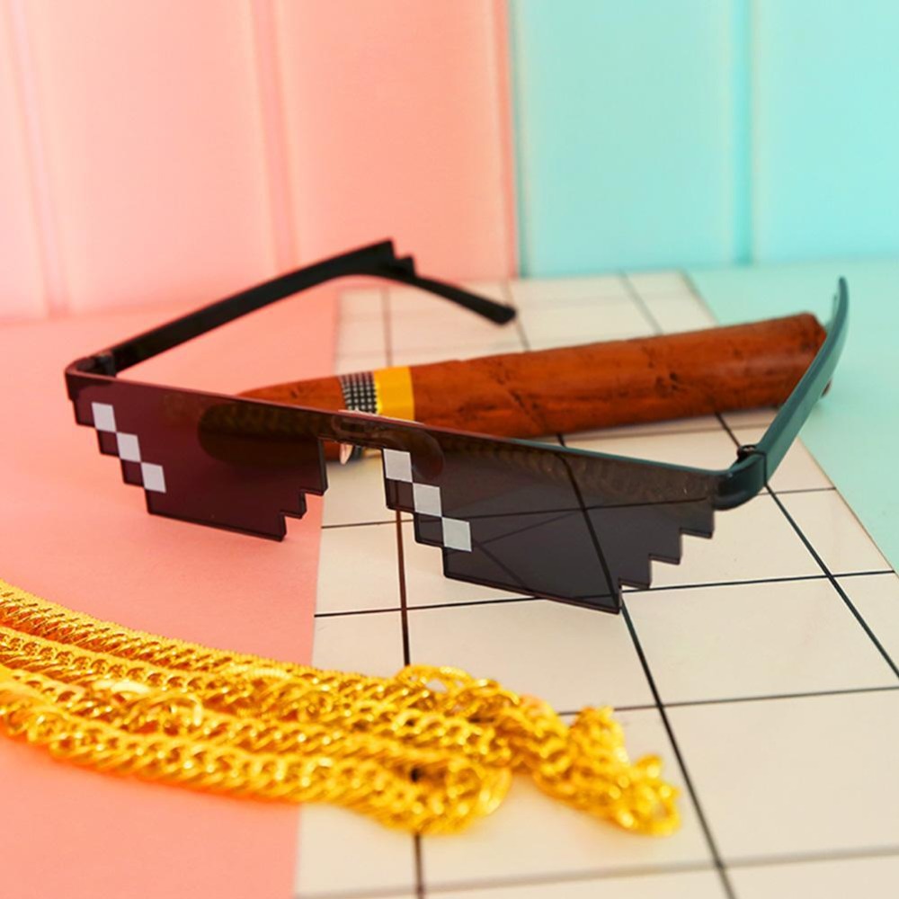 gafas de fantasía photooth Props Unisex gafas de sol hombres gafas de Thug Life con almohadilla de nariz para decoración de , boda